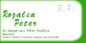 rozalia peter business card