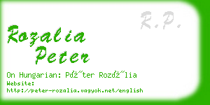 rozalia peter business card